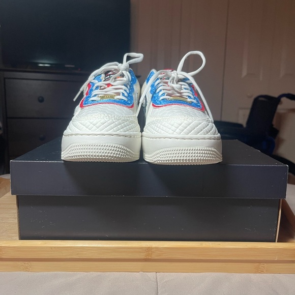 Nike Air Force 1 Shadow Sail Green and University Blue Multicolor - Picture 3 of 15